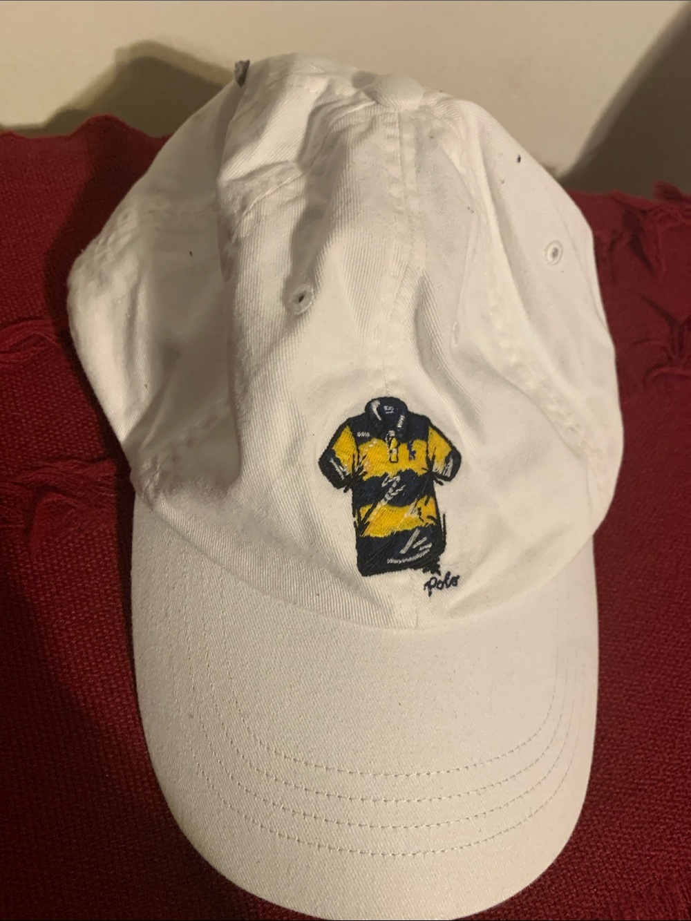 Polo by Ralph Lauren White Embroidered Logo Baseball Cap